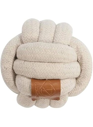 D&amp;D Home Skip Ball White Toy for Dogs Large