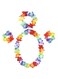 MOTIM 4-Piece Hawaiian Wreath Lace Decoration Set Necklace Tiara Hand Decoration for Themed Party Favors Holiday Wedding Beach Birthday