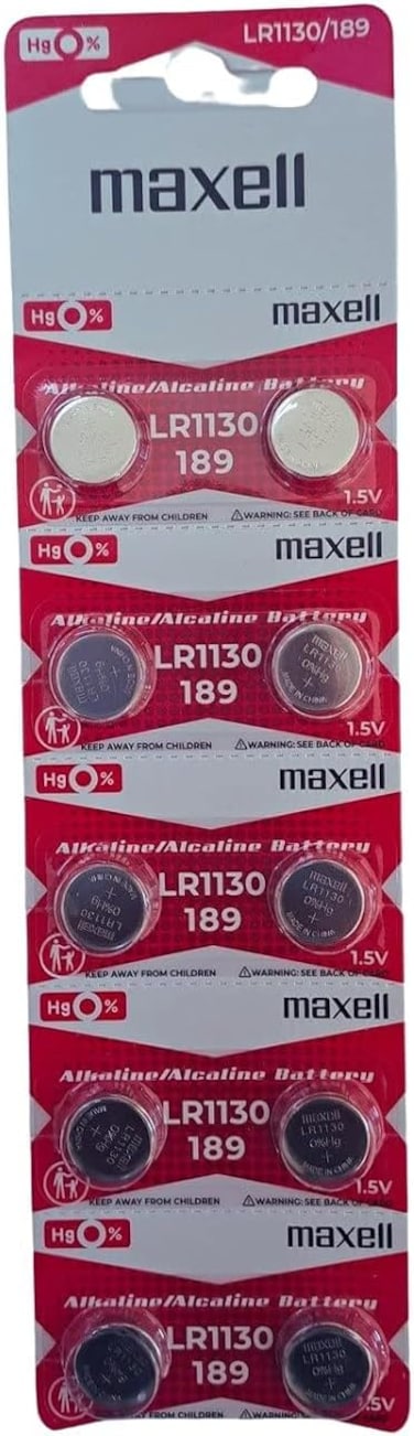 Maxell LR1130 Pack Of 10 Alkaline Batteries