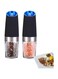 Aputue Pepper Grinder, 2Pcs Refillable Pepper Grinder with Gravity Sensor, Electric Pepper Mill and Salt Pepper Grinder, Battery Operated with LED Light, Adjustable Coarseness Auto Operation Grinder