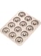 Donut Baking Pans, Nonstick 12 Cavity Doughnut Pan, Carbon Steel Donut Mold and Mini Bagel Pan for Baking -Gold