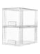 Vtopmart 2 Pack Large Stackable Storage Drawers, Clear Acrylic Organiser Bins with Handles, Easily Assemble for Bathroom, Kitchen Undersink, Cabinet, Closet, Makeup, Pantry Organization
