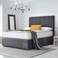 Magnus Regal Upholstered King Size Bed (180 X 200 CM) Grey Color