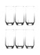 6-Piece Diamond Soft Drink Glass Set Clear
