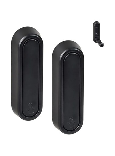 2 Pcs Folding Wall Hooks,Foldable Black Coat Hooks,Heavy Duty Foldable Hook,Bathroom Towel Hooks,Robe Hooks,Wall Mounted,Aluminum Alloy Robe Hooks for Hanging Coat Towels Clothes Hat Bags Keys