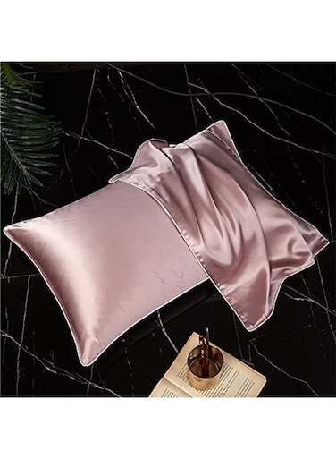 Mulberry Silk Pillowcase for Hair and Skin Soft and Breathable(Pink 48cm*74cm)