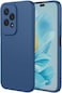 Case for Honor 200 Lite 5G 2024, Liquid Gel Rubber Bumper Case with Soft Microfiber Lining Cushion Slim Hard Shell Shockproof Protective Cover for Honor 200 Lite 5G (Blue)