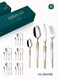 24-Piece Stainless Steel Cutlery Set Kitchen Utensil Set Western Tableware Suitable For Home Kitchen Restaurant Hotel Party Dining Picnic Dining Exquisite Packaging Gift