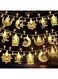 Ramadan LED String Lights, 10-20 LEDs, 2-3m Length, Moon Star Design, Warm Gold, Battery-Operated