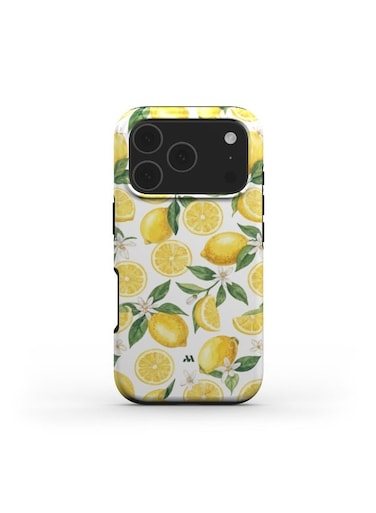 MOBCOS iPhone 17 Pro Lemon Daisy Premium Case Compatible with Hybrid Dual-Layer Hard Shell + Silicone Protection - Scratch-Resistant Shockproof Mobile Cover