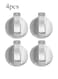 4 Metal Gas Stove Knobs - Replacement Control Switch for Cooker &amp; Oven, Easy On/Off Operation