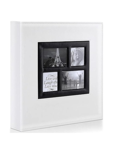 Joyzzz Photo Album, 500 Pockets Photos, Extra Large Capacity Family Wedding Picture Albums with Window, Leather Cover Picture Albums Holds Horizontal and Vertical 4x6 Photo for Wedding Gift