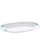 Royalford 14" Melamine Ware Super Rays Oval Plate - Pasta Plates with playful Classic decoration, dishwasher safe Ideal for Soup, Desserts, Ice Cream and More Blue 14 inch RF8070