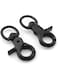 DGHAOP 2pcs Snap Hook Zinc Alloy 60mm Black Key Chain Door Lock Pets Cage Hook Belt Clip for Any Suitable Cage, Dog Traction Rope