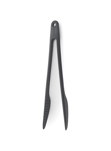 Brabantia 2 in 1 Kitchen Tongs Plus Tweezers, Black, 122842