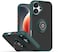 Case for IPhone 17 Case Cover Metal Ring Holder Grip Kickstand Car Magnetic Mount Shockproof Matte Hard Back Bumper Case for IPhone 17 5G 2025 Green
