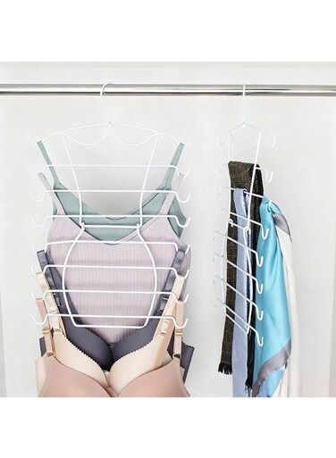 Saving Hanging Underwear Storage Rack, Multi Layer Foldable Bra Lingerie Hanger, Multi Functional Closet Organizer Holder for Scarf Belt Tie Home Bedroom