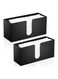 2Pack Black Paper Towel Dispenser Countertop Acrylic Paper Towel Holder for Bathroom Folded Paper Towel Dispenser Clear Trifold Paper Napkin Holder for Z-fold C-fold MultiFold Trifold - Home Kitchen