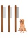 Fantasyon 3PCS Flea Comb for Dogs, Metal Head Lice Combs Fine Tooth Comb Cat Flea Comb for Rabbits Tangled Hair Float Hair Lice Tear Stain Remover Tool (3 Sizes）