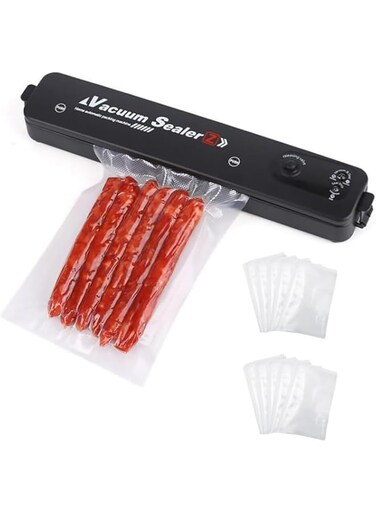 Vacuum Sealer Machine/Automatic Food Saver for Fresh Storage, Compact &amp; Easy-to-Use, Includes Sealing Bags for Meat, Vegetables, &amp; More