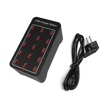 XLD-A7 100W 15 USB Ports Fast Charger Station Smart Charger, AC 100-240V, UK Plug