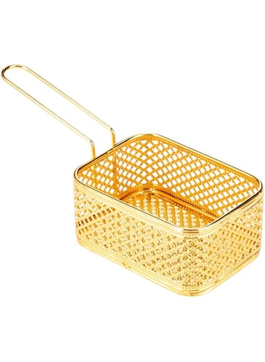 AKDC Fries Basket 12Cm X 8Cm X 5Cm Gold