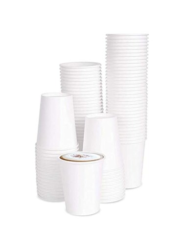 SheriffDrink 12 oz White Paper Hot Cups [50 PACK] - Ideal Cup for Coffee Tea Cocoa Water and cold Drinks 12 oz 12 oz paper cups