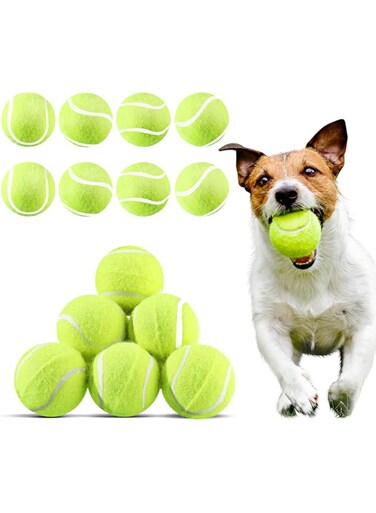 Hanaive 20 Pieces Dog Tennis Balls 2 Inch Mini Tennis Balls for Small Dog Pet Fetching Toy Rubber Felt Training Toys for Puppy Pet Playing Exercise and Practice(Yellow)