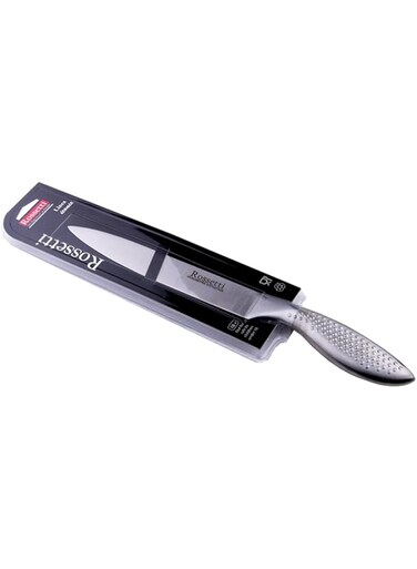 ROSSETTI INTELLIGENZA CASALINGHI Professional Stainless Steel Carving Knife   20cm   8 Inches   Sharp Edged Kitchen Knives Designed in Italy   Dishwasher Safe