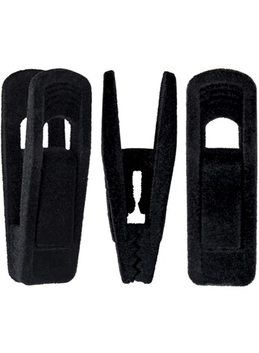 Corodo Velvet Hangers Clips 20 Pack, Black Pants Hangers Velvet Clips, Strong Finger Clips Perfect for Thin Velvet Hangers