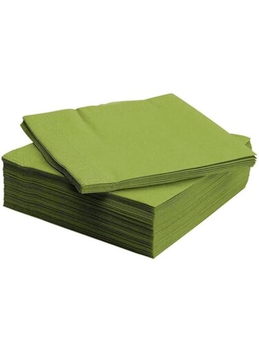 Paper napkin, medium green40x40 cm