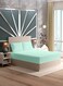 Linen King Plain Fitted Elastic Bedsheet with 2 Pillow Case 200 x 200 Cm Mint Green