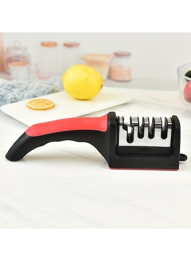 Sharpener,Manual Knife Sharpener With Plastic Handle For Restoration, Repairing, Polishing Knives And Scissors