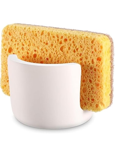 ALMEKAQUZ Diatomite Sponge Holder for Kitchen Sink,Stone Sponge Holder,Water Absorbing Sink Stone Drying,Kitchen Sink Organizer, Sink Caddy,Instant Drying Dish Sponge Holder for Kitchen Bathroom