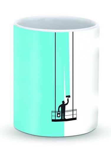 Premium Paint Hanger Designer Mug Blue/White/Black
