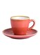 Ceramic Coffee Cup And Saucer Set Orange
