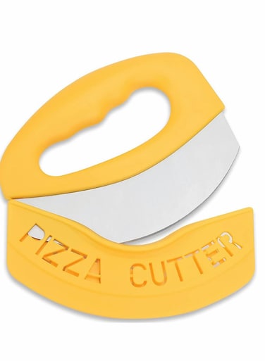 Premium Pizza Cutter, Stainless Steel Pizza Cutter, Food Chopper, Super Sharp Blade Rocker Slicer with Protective Sheath Multi Function Pizza Knife Kitchen Tools, Dishwasher Safe
