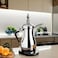 Stainless Steel Arabic Coffee Pot Electric Dallah Tea &amp; Coffee Maker with Heating Base and Heat-Resistant Handle