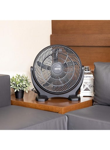 Geepas Gf21138 18&rsquo;&rsquo; Box Fan 80W &ndash; Powerful Personal Desk With Copper Motor   Table For Office, Home (3 Speed) Guard, 180-Degree Oscillation 2 Year Warranty