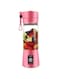 School USB Mini Electric Fruit Juicer Handheld Smoothie Maker Blender Juice Cup 380ML Pink