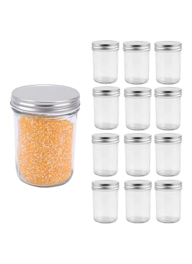 12-piece 200ml Mason jar, with a sealed metal regular lid