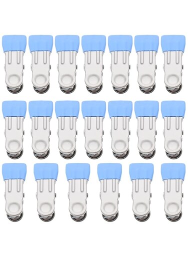 COLLBATH 20pcs Stainless Steel Seal Clip Sealing Clamp Food Snacks Snack Bag Sealing Clip Laundry Chip Clips Clothesline Clips Pegs Potato Chips Clips Chip Bag Closer