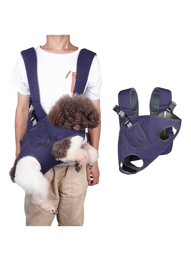 Pet Backpack Carrier, Pet out Backpack for Cat Dog Travel Bag with Breathable Mesh and Adjustable Carrier for Small and Medium Pets, Legs-out Dog Carrier for Traveling, Cycling, Hiking M