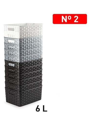 PLASTIC FORTE Rattan Basket 6 L 29 x 19,5 cm Brown