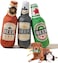 NeoStyle Pet Squeak Toys,Funny Plush Squeaky Toys for Dogs and Cats,Bottle Plush Dog &amp; Cat Squeak Toy,Cat Toys,Presents for Pets (Beer Bottle 3pcs)