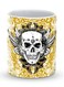 Premium Skull Cult Designer Mug White/Yellow/Black