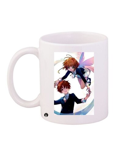Anime Printed Coffee Mug White/Blue/Purple 11ounce