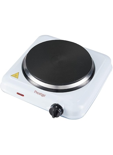 Prestige Electric Hot Plate - Single Burner Stove with Adjustable Temperature Control and Overheat Protection for Cooking Convenience White PR81523