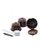 5-Piece Refillable Coffee Filter With Capsule Cup And Brush Brown 5.4x3.5cm