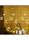 LYAROMIS Decorative Starry String Curtain Christmas Lights Moons and Stars, 3.5M LED Night Light, Home Decoration Party, USB and Battery Box Powered, Remote Control
